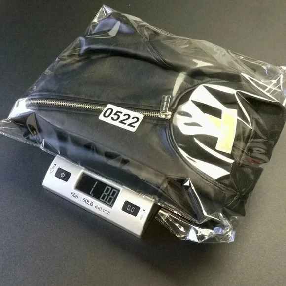 MICHAEL Michael Kors Womens Black Leather Full Zip Motorcycle Jacket Size Medium - Picture 9 of 10